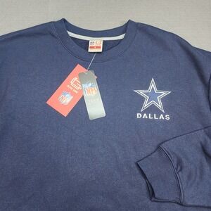 NFL Ultra Game Dallas Cowboys Sweatshirt Navy‎ Blue Embroidered Mens Medium